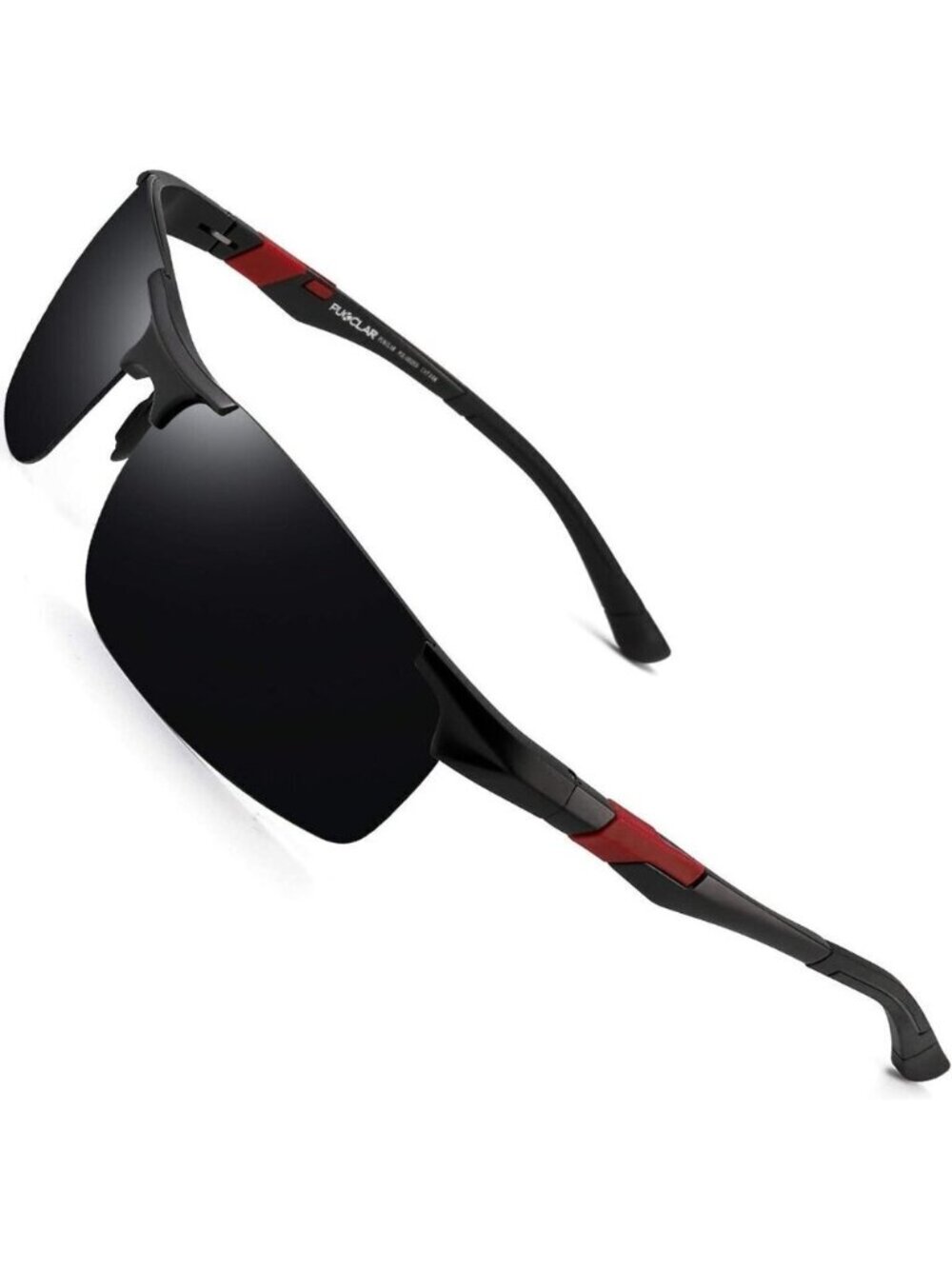 Mens Gray Lens Al-Mg Metal Frame Polarized Fishing Cycling Golf Goggles